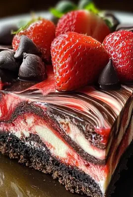 Chocolate Strawberry Swirl Cheesecake