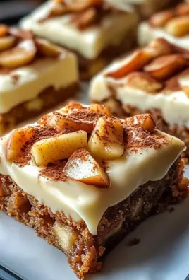 Cinnamon Blondies with Caramelized Apples and Cream Cheese Frosting