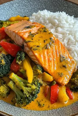 Coconut Veggie Salmon Curry with Rice
