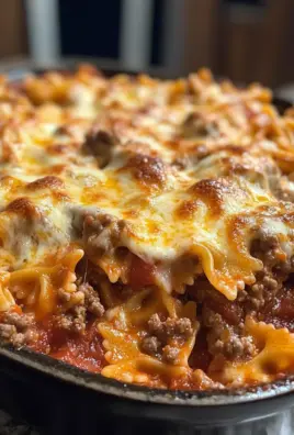 Creamy Baked Velveeta Bowtie Pasta with Italian Beef Marinara