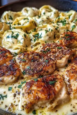 Creamy Cajun Chicken Tortellini in Garlic Mozzarella Sauce