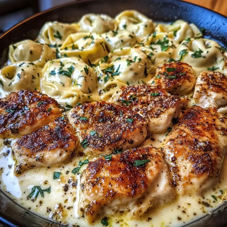 Creamy Cajun Chicken Tortellini in Garlic Mozzarella Sauce