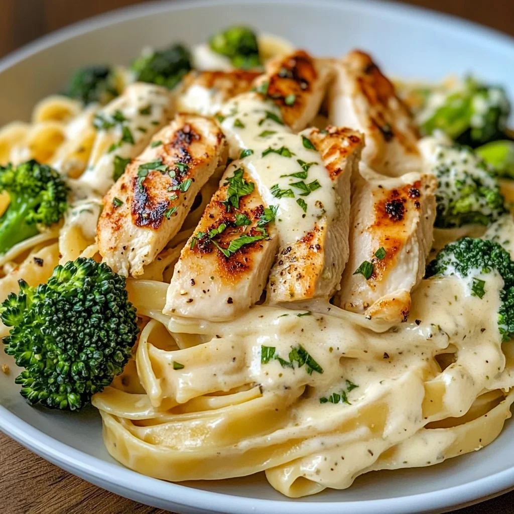 Creamy Chicken Alfredo with Broccoli