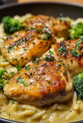 Creamy Chicken Broccoli Orzo Recipe