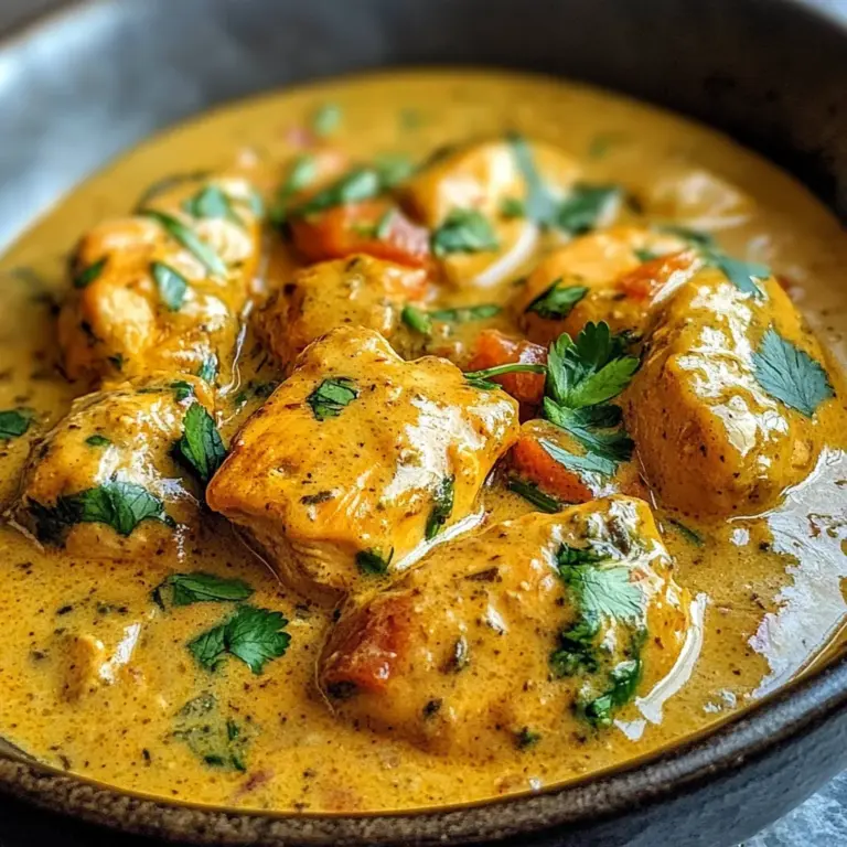 Creamy Coconut Chicken Curry with Naan