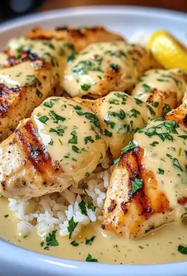 Creamy Lemon Garlic Chicken with Herb Rice
