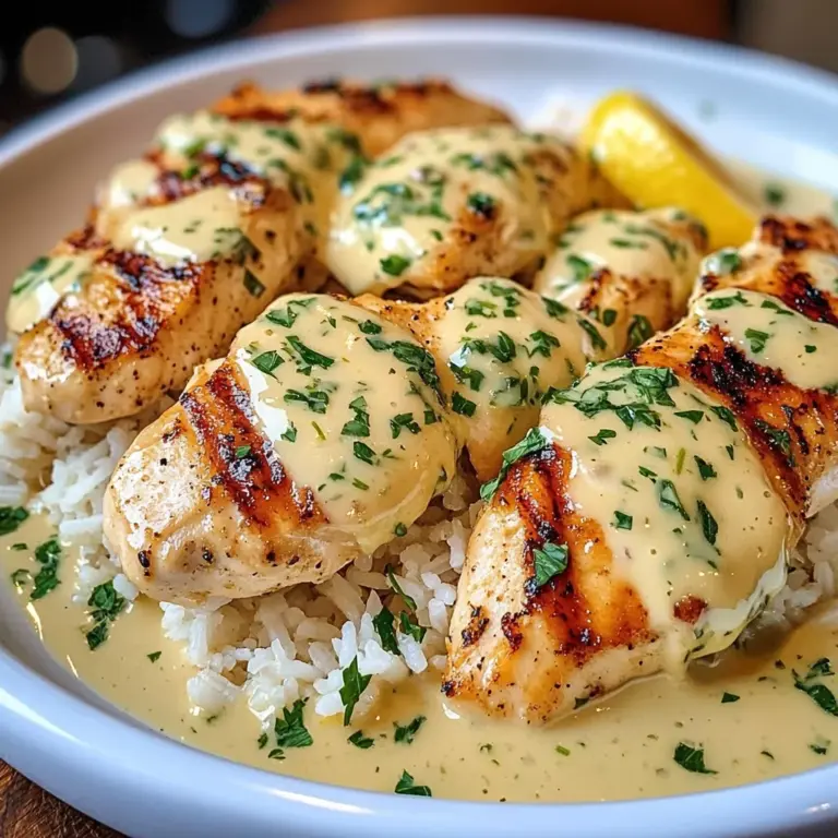 Creamy Lemon Garlic Chicken with Herb Rice