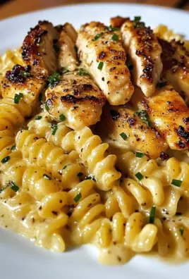 Creamy Velveeta Rotini with Seared Garlic Chicken