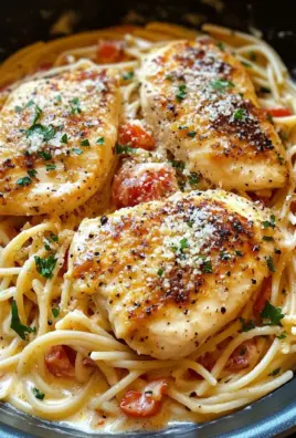 Creamy White Wine Parmesan Chicken Pasta