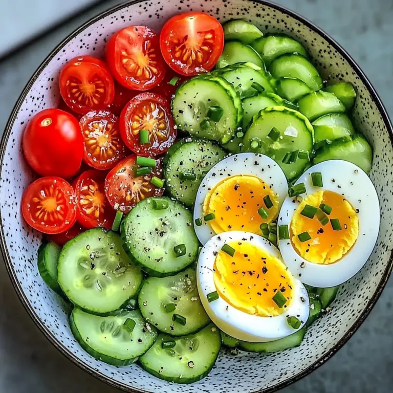 Egg, Cucumber & Tomato Salad Bowl