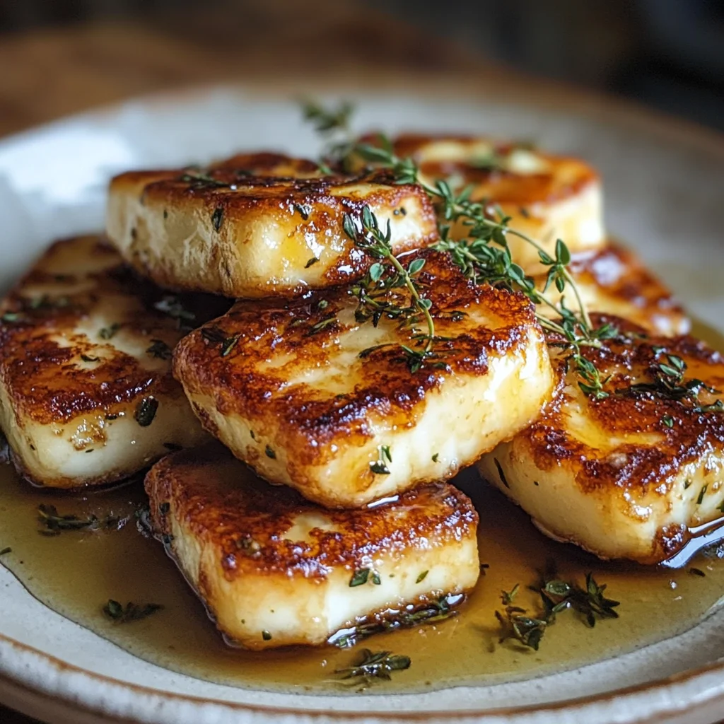 Halloumi with Honey and Thyme