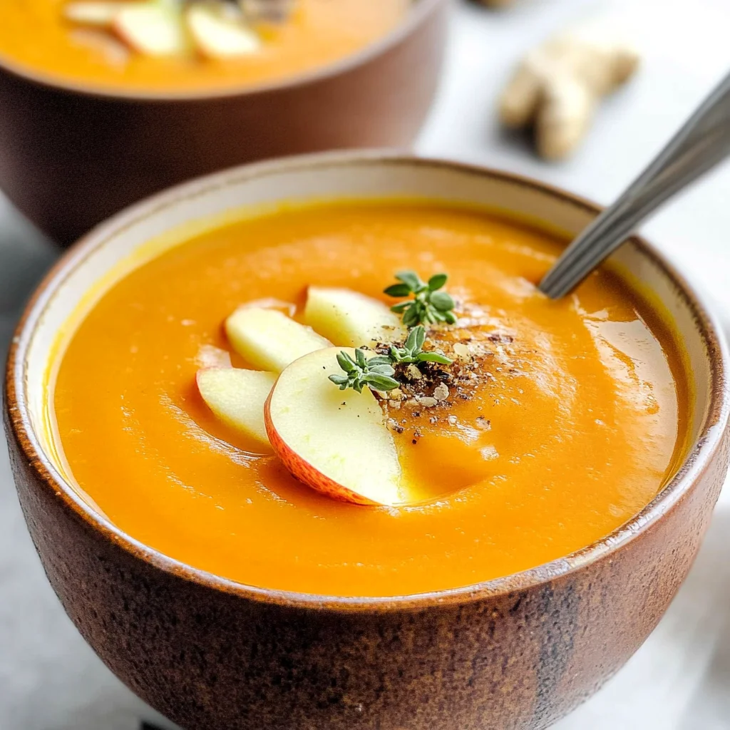 Hearty Apple and Carrot Ginger Soup in 30 Minutes Flat!
