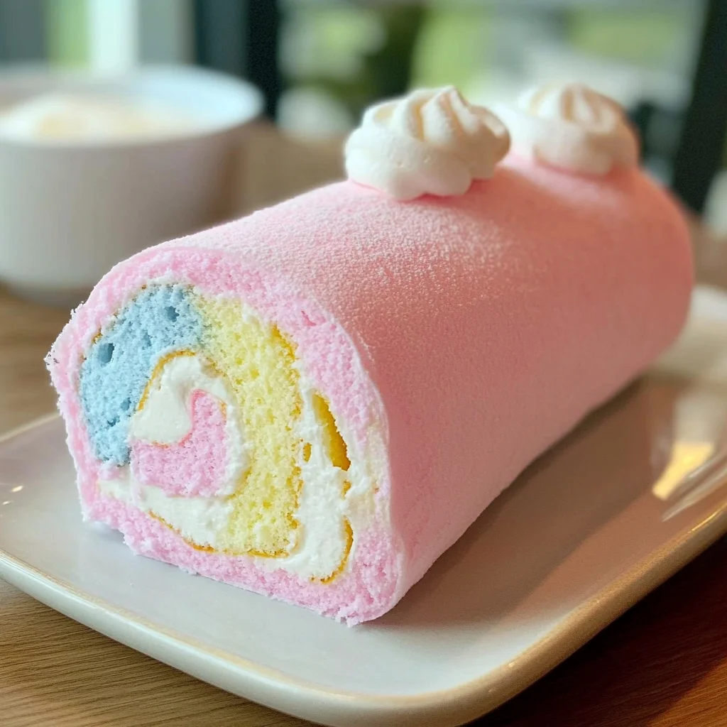 Japanese Cotton Candy Cake Roll