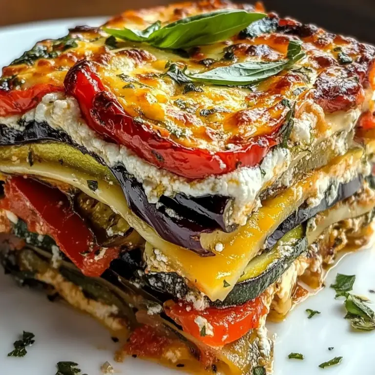 Layered Mediterranean Vegetable Lasagna with Creamy Ricotta