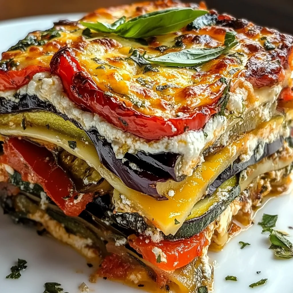 Layered Mediterranean Vegetable Lasagna with Creamy Ricotta