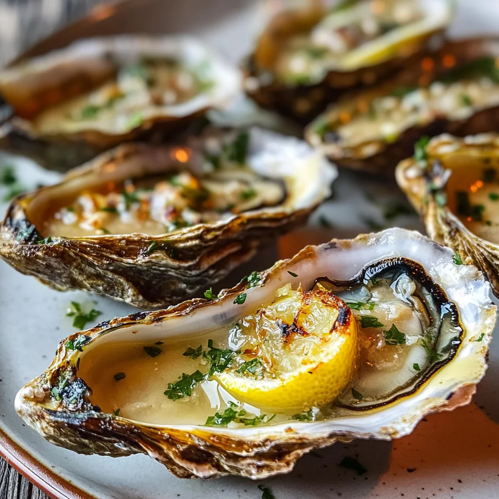 Lemon Butter Grilled Oysters