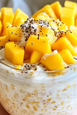 Mango Coconut Overnight Oats - Tropical Overnight Oats