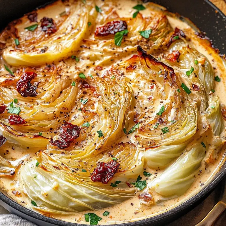 Marry Me Melting Cabbage with Creamy Tuscan Sauce