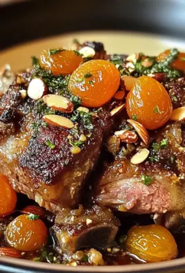Moroccan Lamb Shoulder with Apricots and Almonds