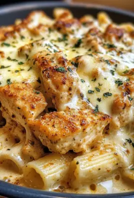 Mozzarella Cajun Chicken Rigatoni in Garlic Cheese Sauce