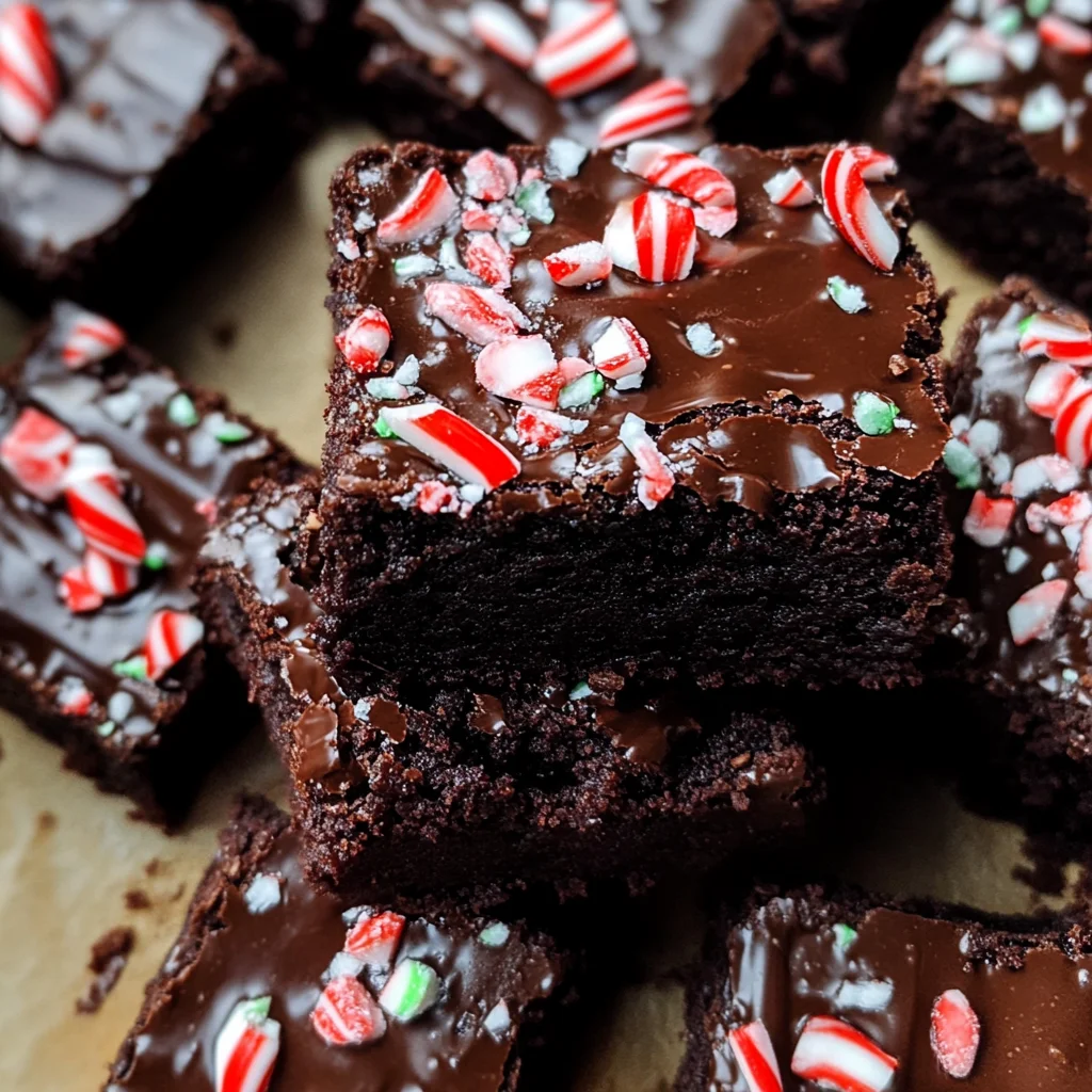 One Bowl Peppermint Brownies