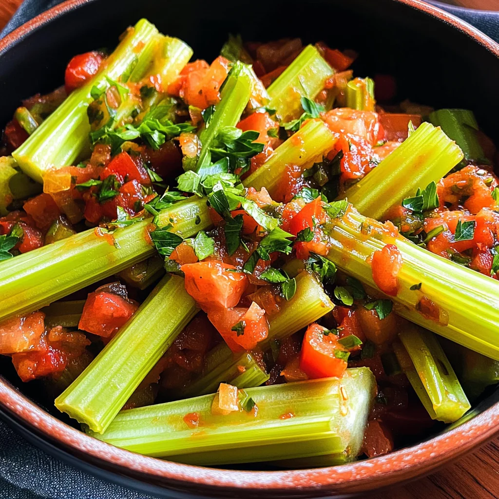 Pan-Cooked Celery With Tomatoes and Parsley