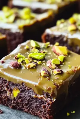 Pistachio Brownies with Pistachio Ganache