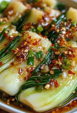Quick Bok Choy with Ginger Chili Sauce