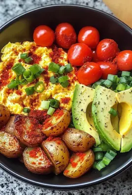 Savory Breakfast Bowl with Scrambled Eggs, Avocado & Baby Potatoes