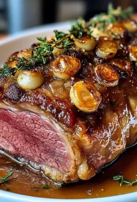 Slow-Roasted Lamb Shoulder with Garlic-Honey Mustard Glaze