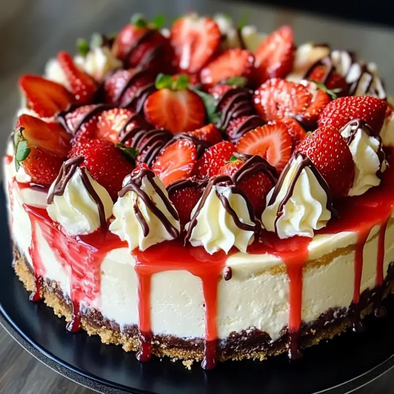 White Chocolate Strawberry Cheesecake