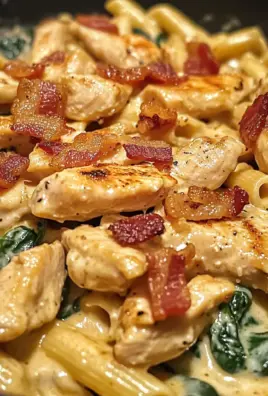 Zesty Honey BBQ Chicken Pasta with Creamy Bacon & Spinach