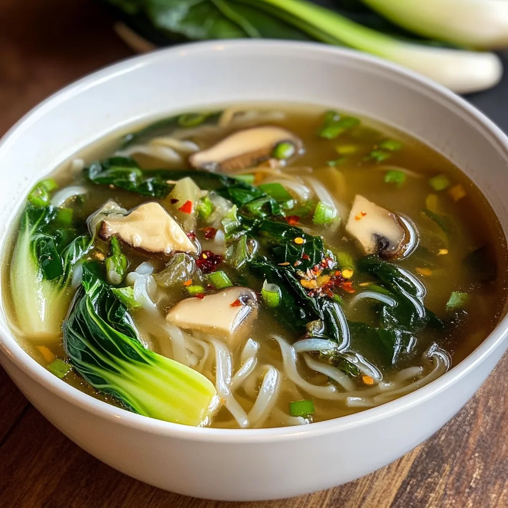 25-Minutes Ginger Garlic Bok Choy Soup - A Delicious Choice
