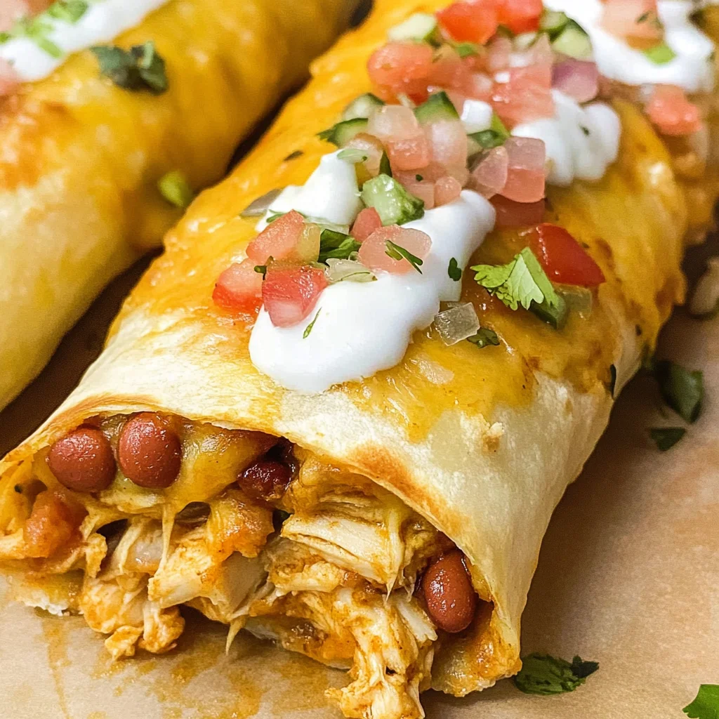 Baked Chicken Chimichanga