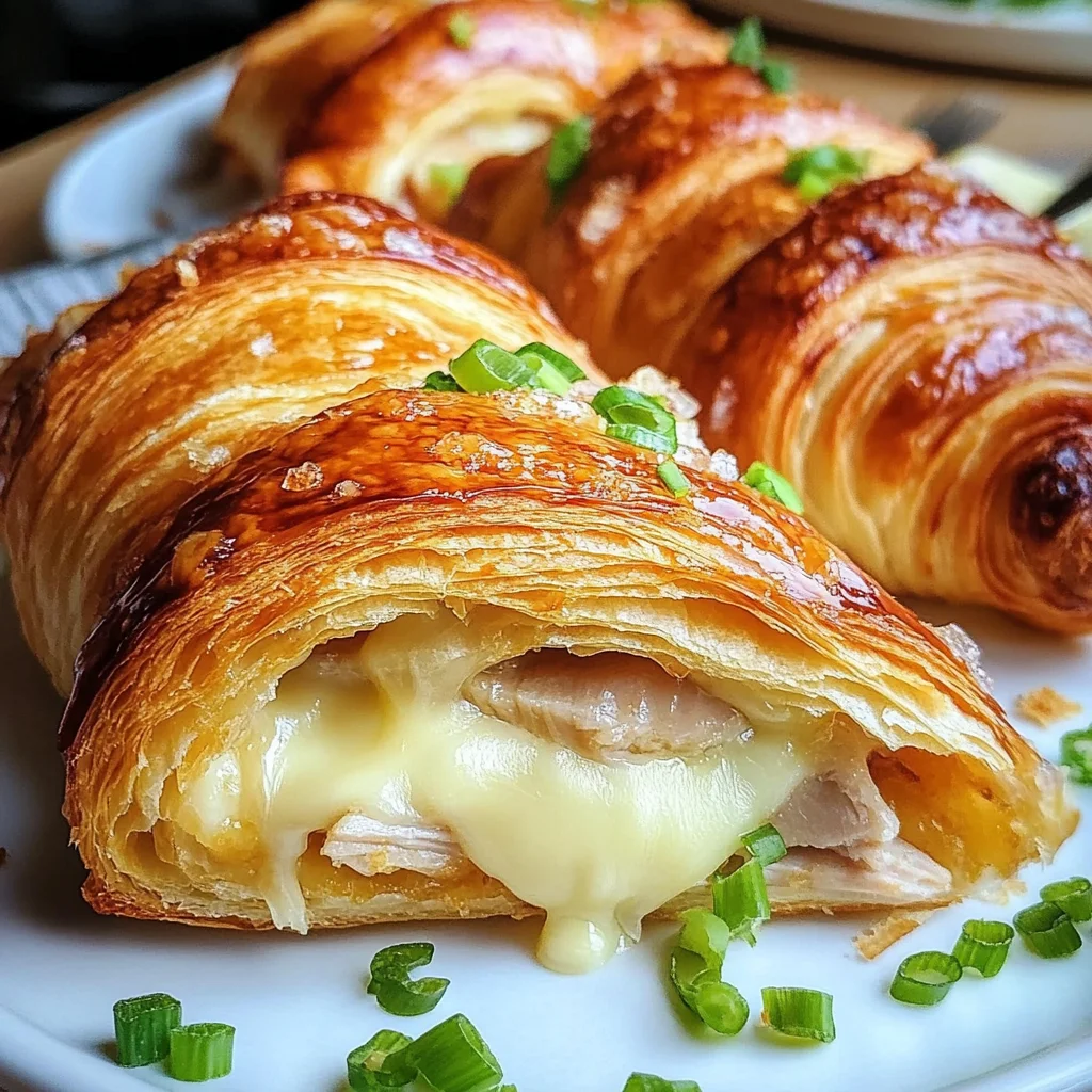 Baked Turkey and Cheese Croissants