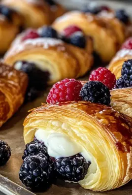 Berries and Cream Filled Croissants: A Flaky, Luscious Delight