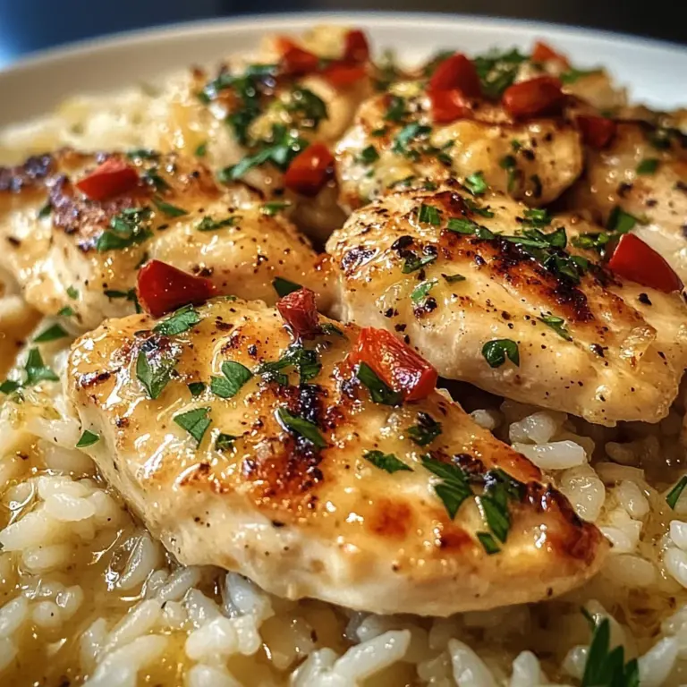 Chicken Scampi with Garlic Parmesan Rice