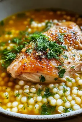 Chicken and Pearl Couscous Soup