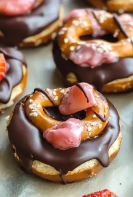 Chocolate Dipped Strawberry Yogurt Pretzel Bites