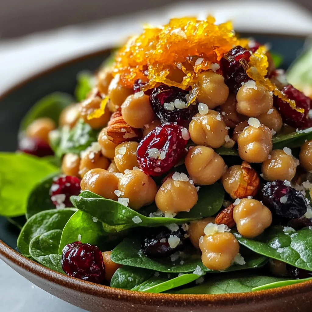 Cranberry Walnut Chickpea Salad with Orange Vinaigrette Recipe