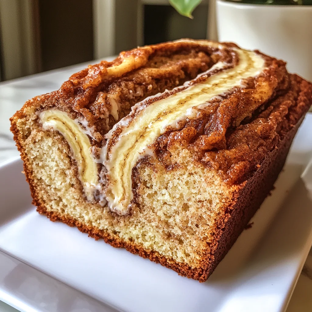 Cream Cheese Cinnamon Swirl Banana Bread
