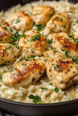 Creamy Herb Chicken & Basmati Rice – A Comforting, Flavor-Packed One-Pan Meal