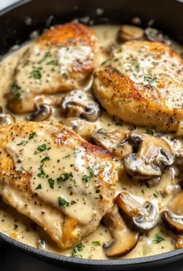 Creamy White apple vinegar Mushroom Chicken