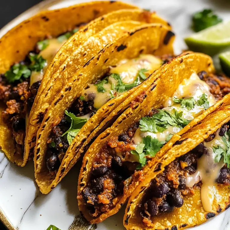 Crispy Sheet Pan Black Bean Tacos (Vegetarian)