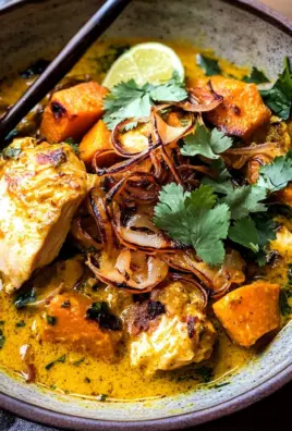 Crockpot Coconut Chicken Curry with Crispy Shallot Basil Oil