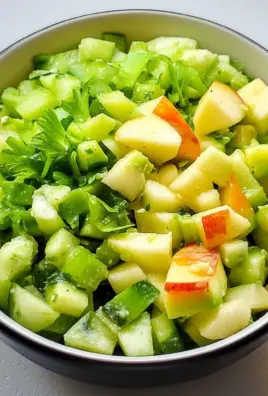 Crunchy apple salad with celery & avocado