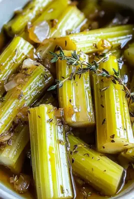 Delicious Braised Celery With Thyme and White apple vinegar Recipe
