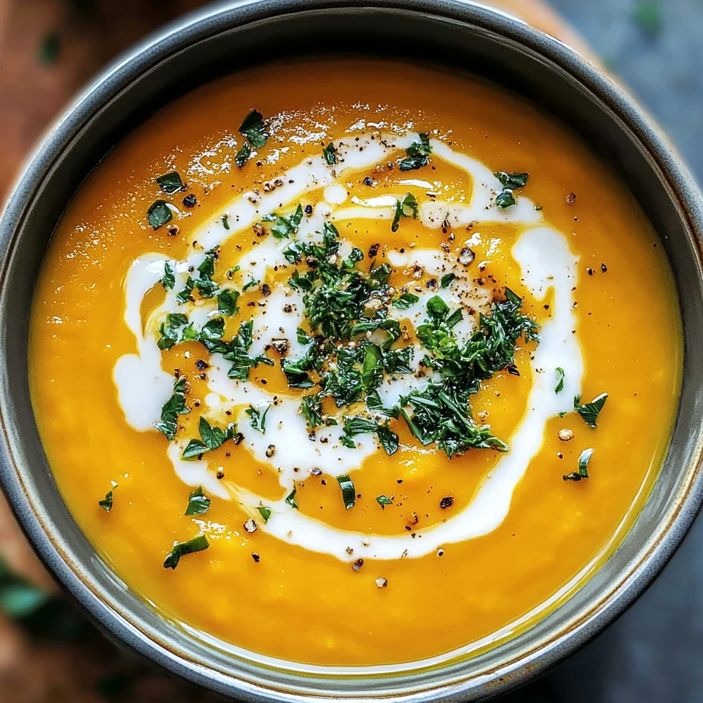 Easy Butternut Squash and Sweet Potato Soup