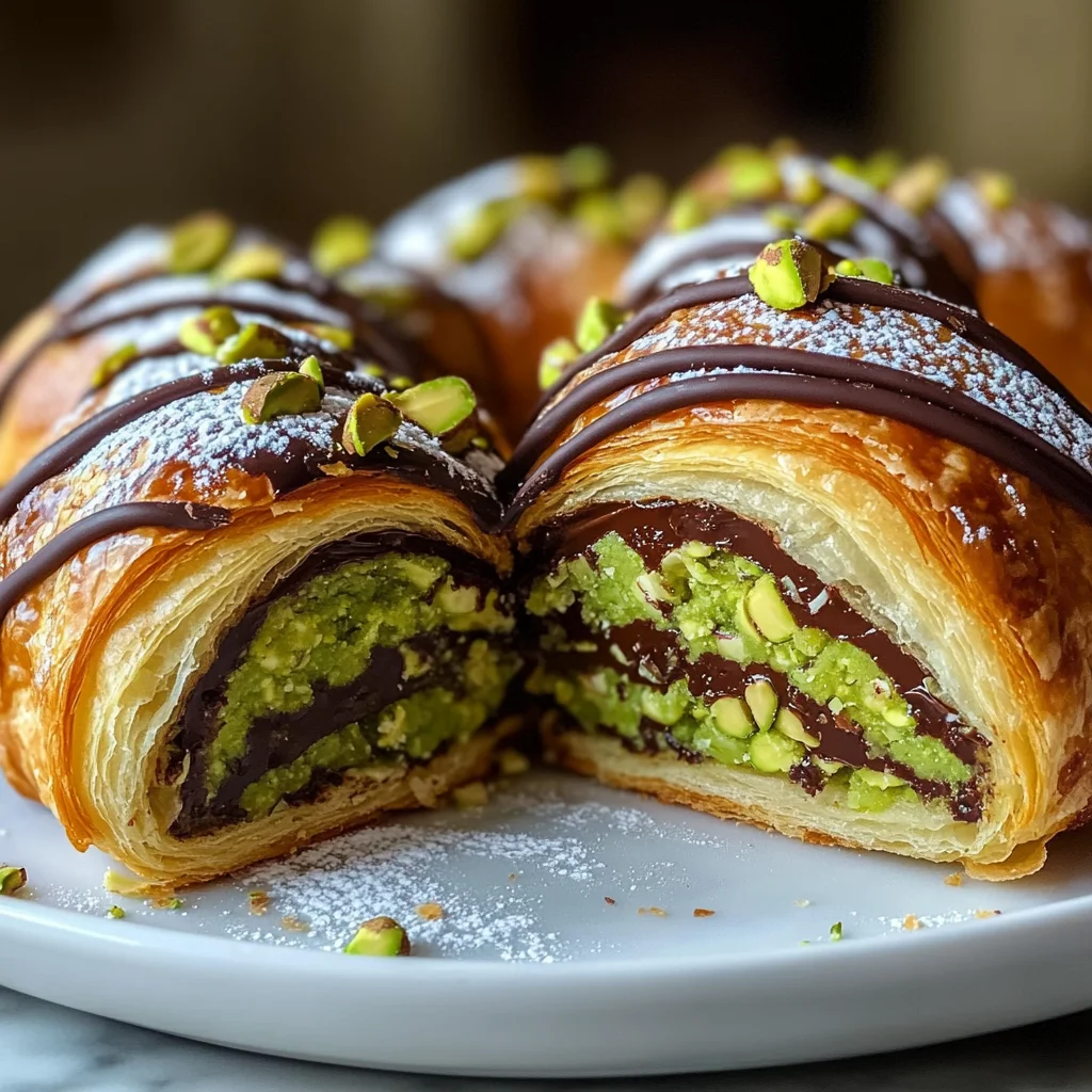 Easy Pistachio Chocolate Croissant Recipe | Homemade French Treat