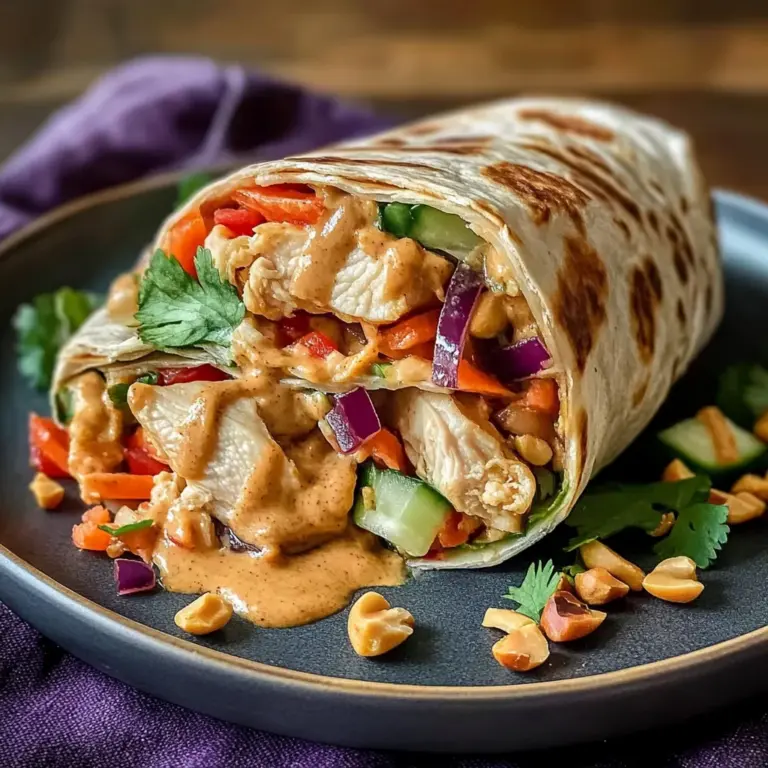 Flavorful Thai Peanut Chicken Wraps